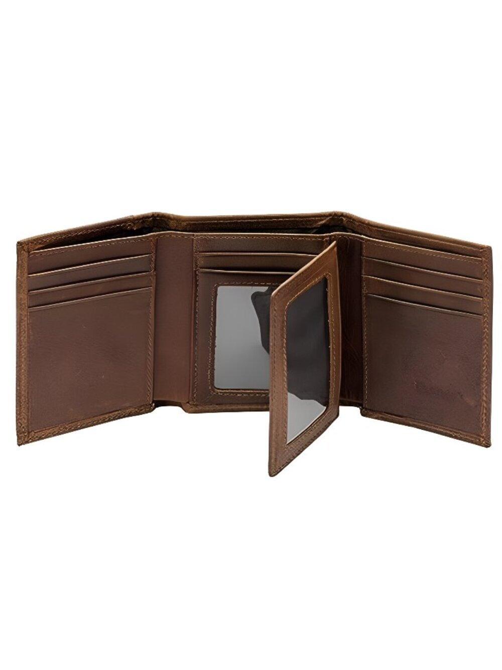 Mens Leather Wallet，Mens Trifold Wallet Rfid Blocking Genuine Leather Wallet